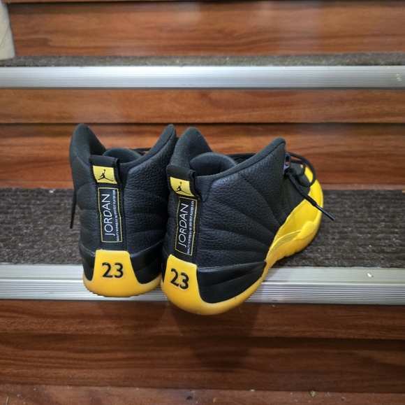 Jordan Retro Sneakers in Black and Yellow - Picture 1 of 5